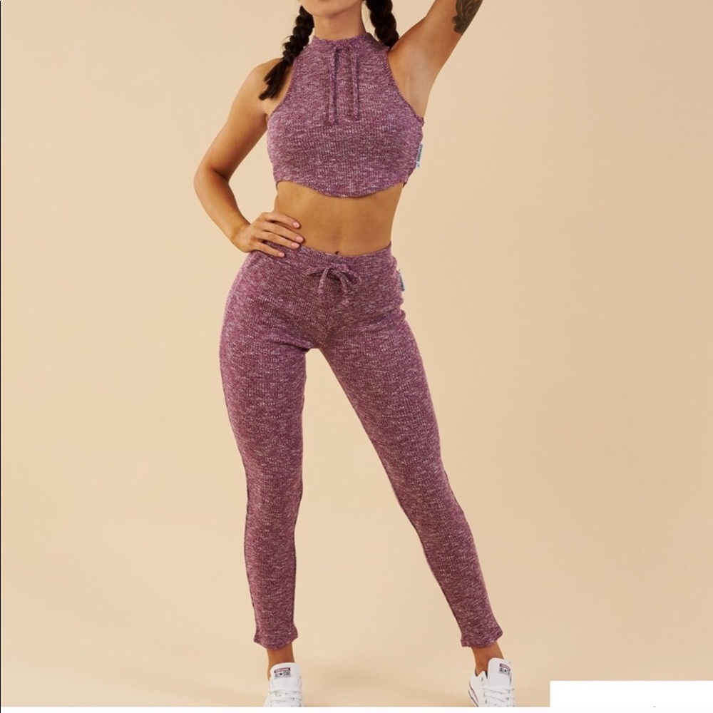 GYMSHARK SLOUNGE TOP ONLY - PLUM - SMALL
